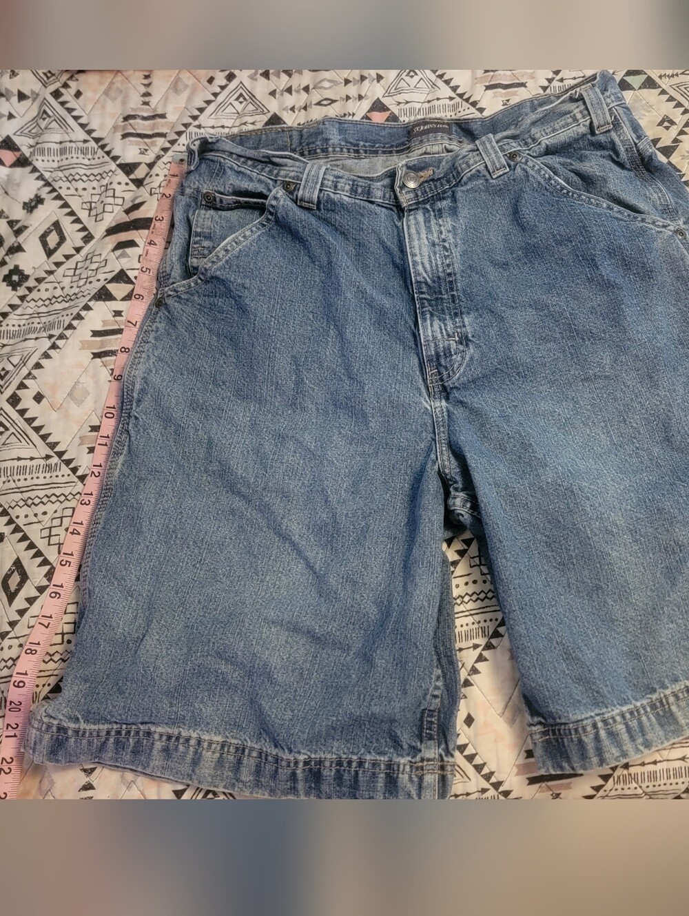 St. John's Bay Medium Blue Denim Men's Jean Shorts